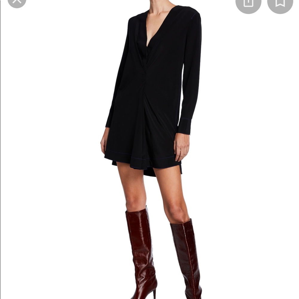 NWT rag & bone shields silk dress black